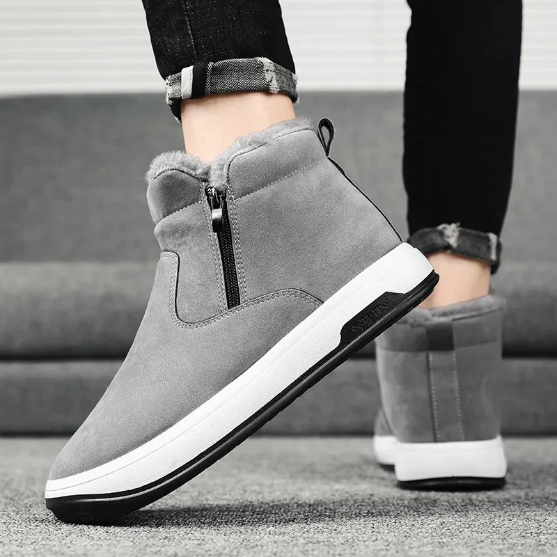 Bottes d'hiver zippées pour hommes, isolées et résistantes aux intempéries - Image 2
