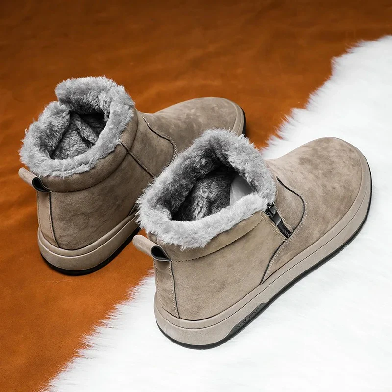 Bottes d'hiver zippées pour hommes, isolées et résistantes aux intempéries - Image 6