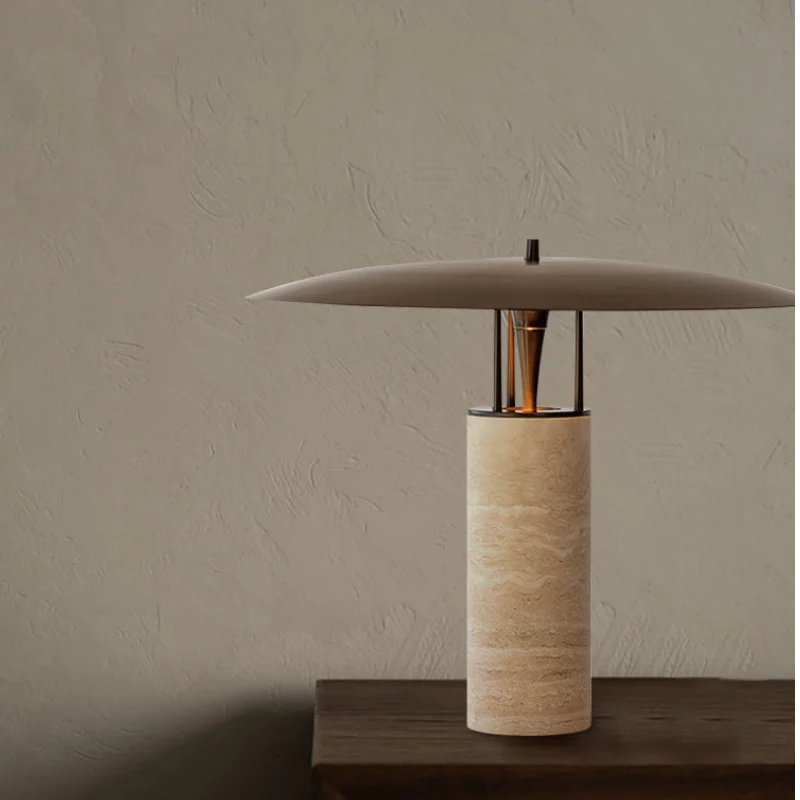Lampe champignon LED avec socle effet marbre - Image 2