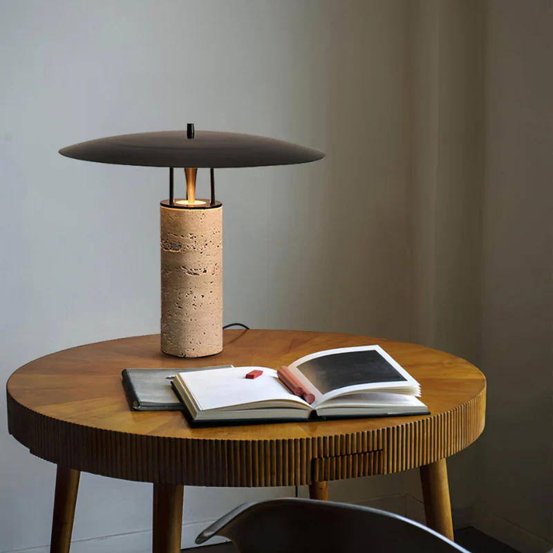 Lampe champignon LED avec socle effet marbre - Image 5