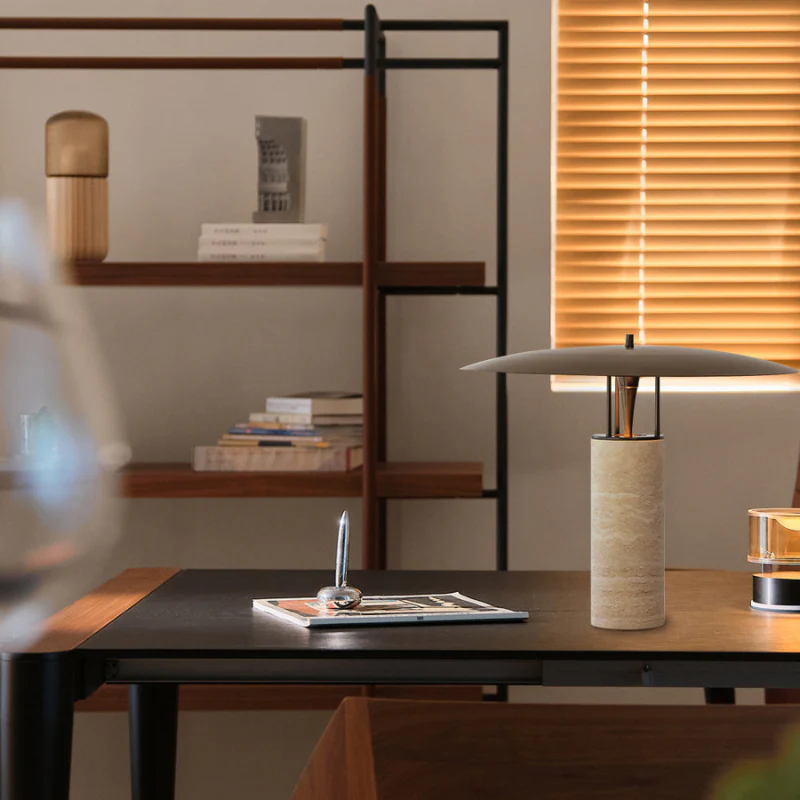 Lampe champignon LED avec socle effet marbre - Image 6