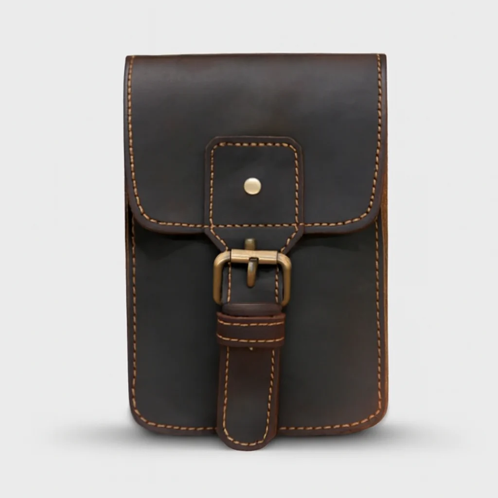 Sac ceinture grande capacité en cuir avec boucle réglable - Image 2