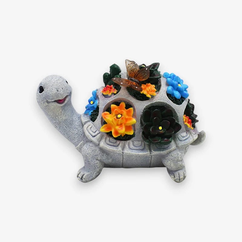 Décoration tortue LED pour jardin