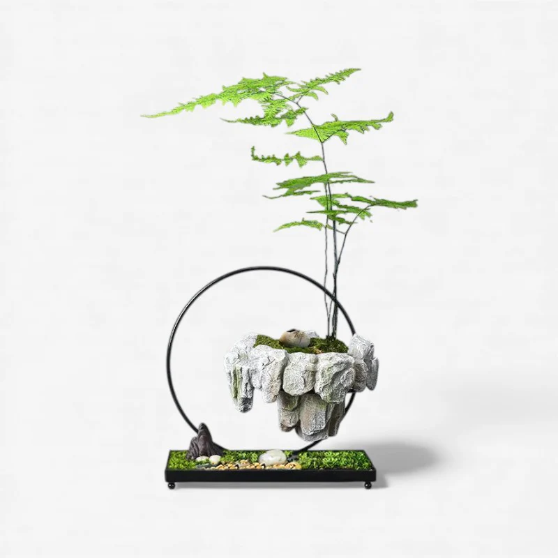 Hangende bloempot met zwevend design