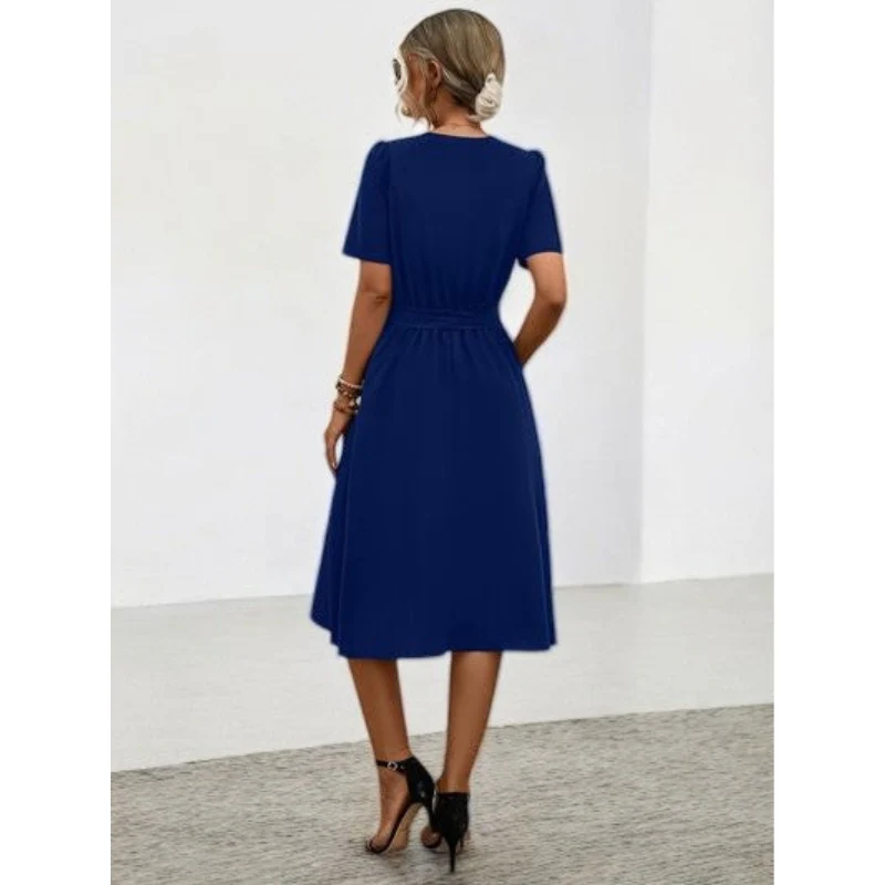 Robe midi Tessa col V tendance - Image 2
