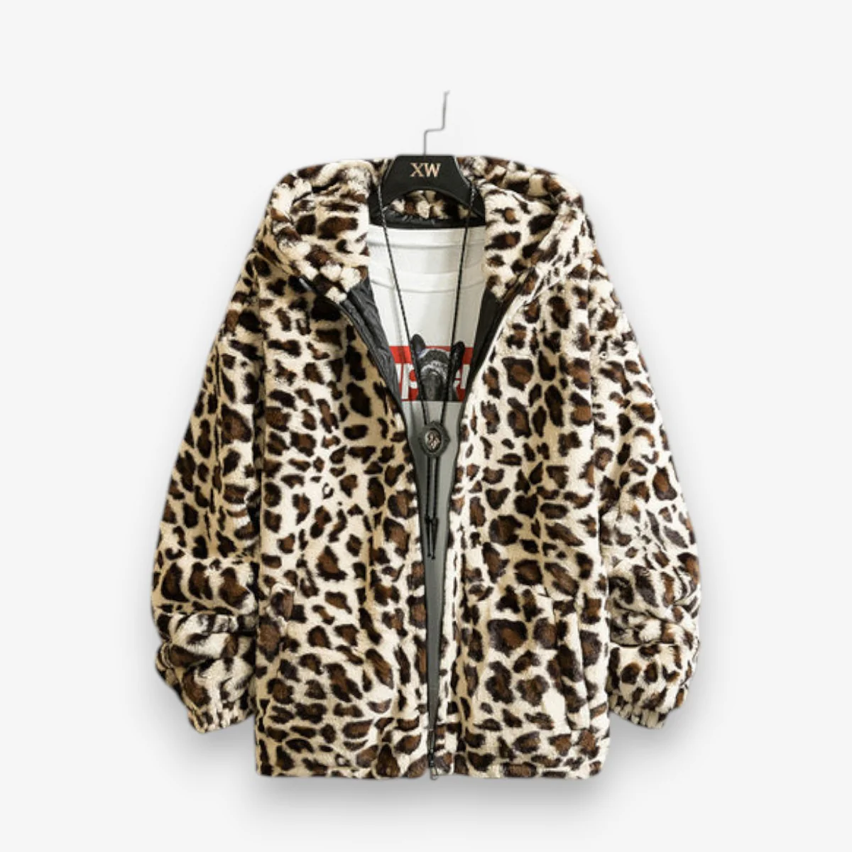 Theo – Veste zippée à capuche et manches longues avec motif imprimé