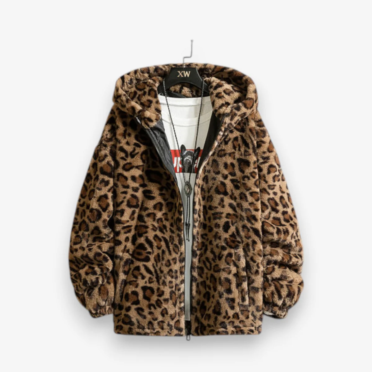 Theo – Veste zippée à capuche et manches longues avec motif imprimé - Image 2