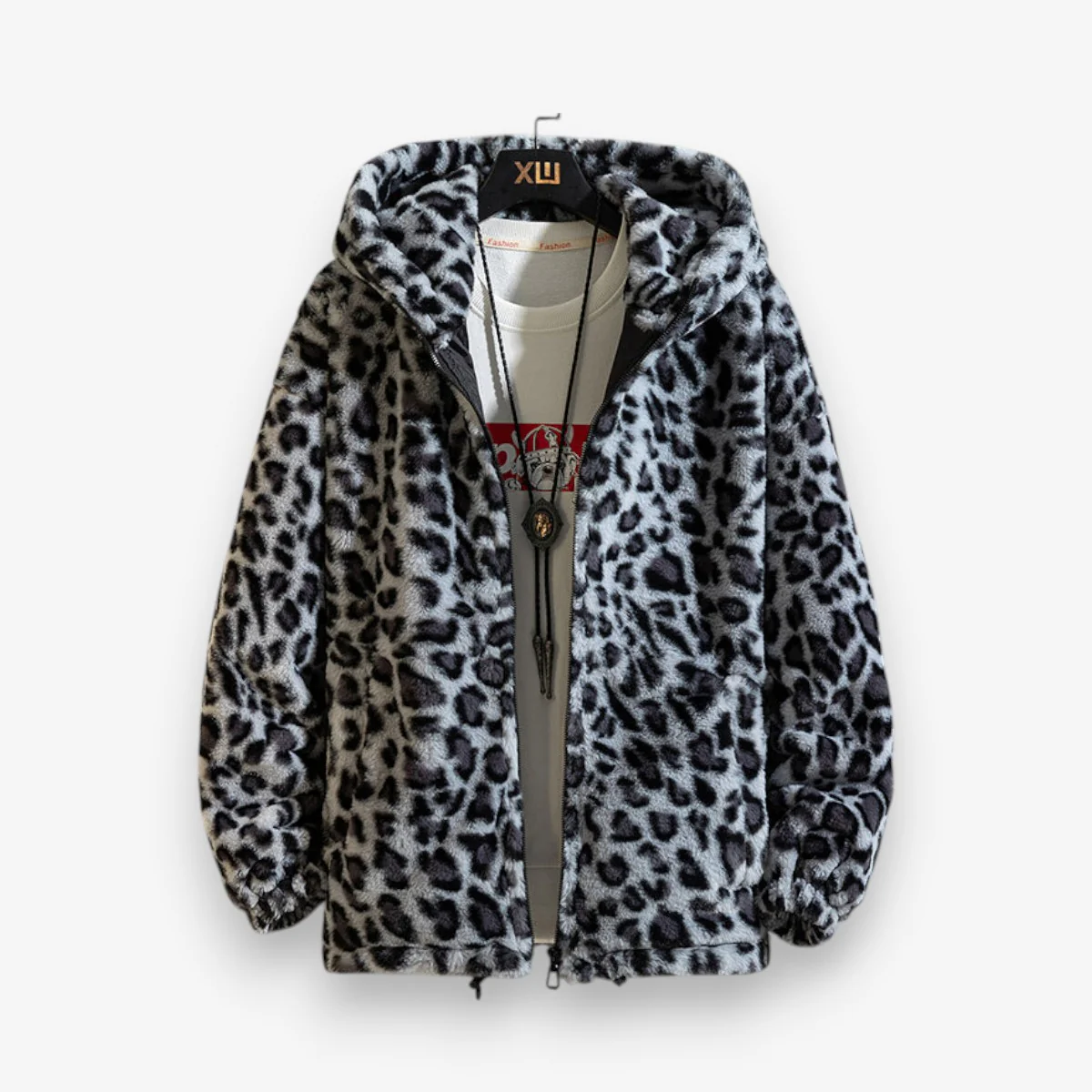 Theo – Veste zippée à capuche et manches longues avec motif imprimé - Image 3