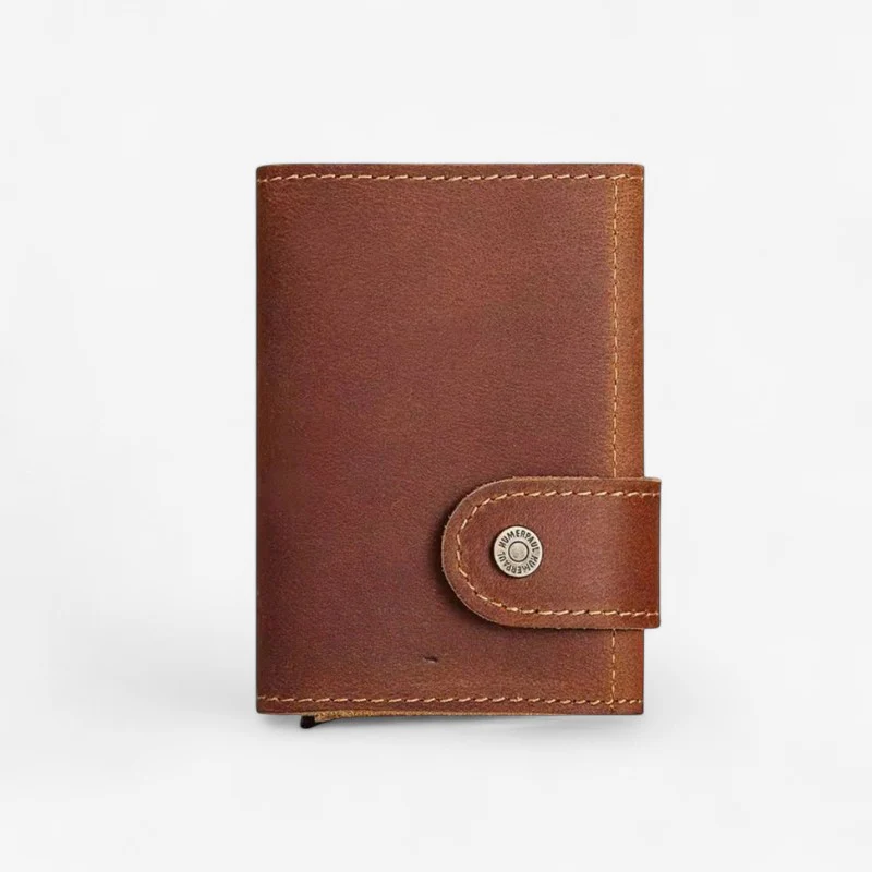 Porte-cartes RFID en cuir profil mince avec emplacements multiples - Image 2