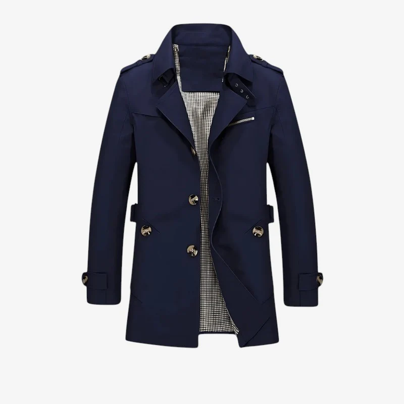 Trench-coat homme manches longues avec col à revers - Image 2