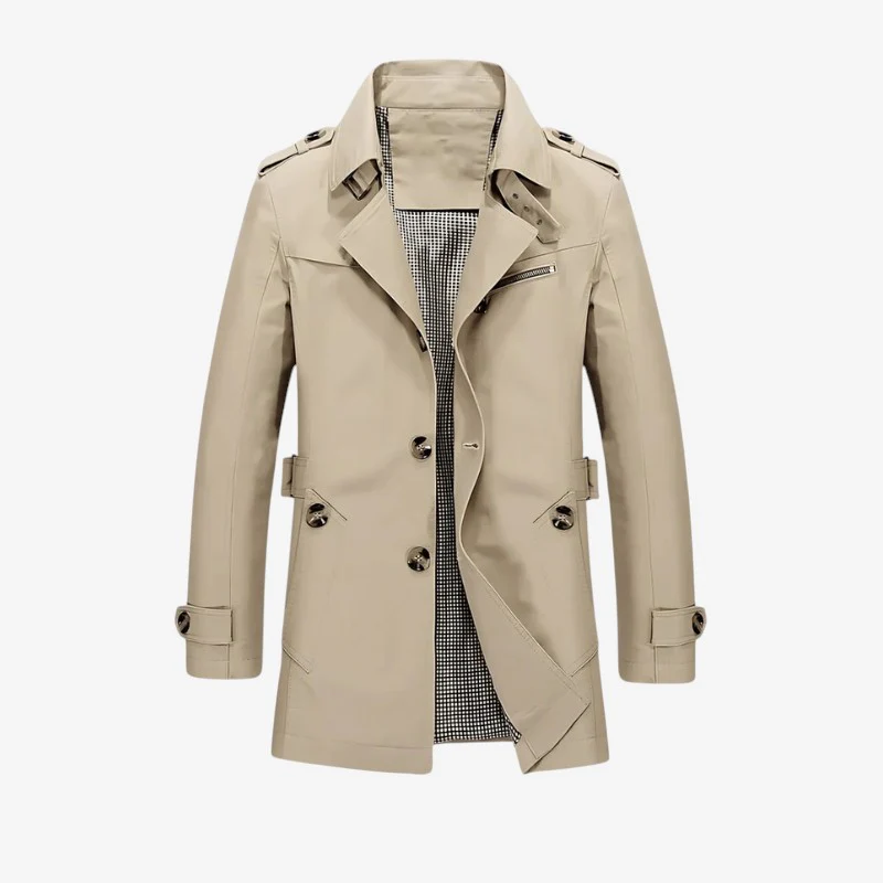 Trench-coat homme manches longues avec col à revers - Image 4