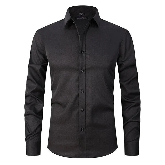 Chemise homme manches longues col pointu classique - Image 2