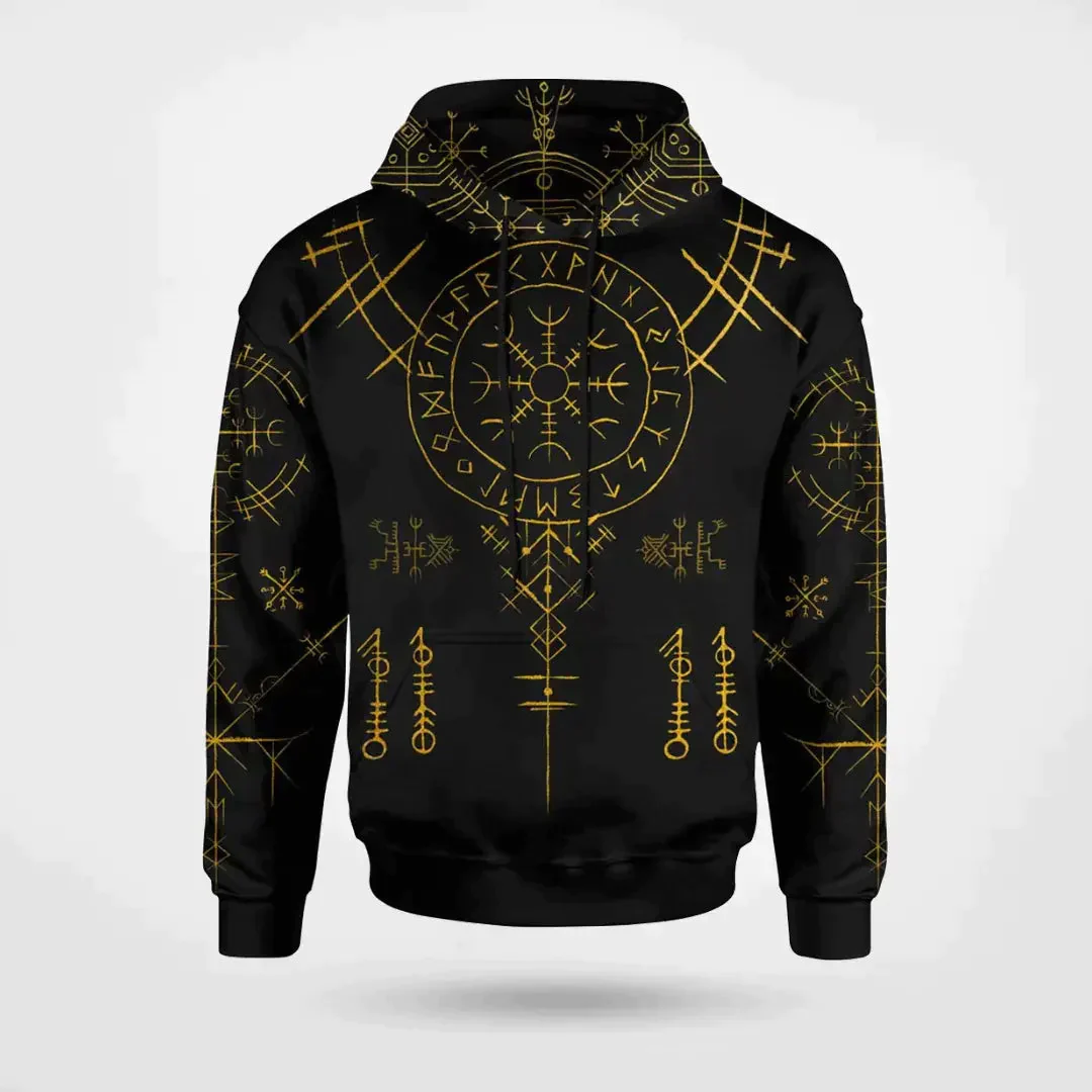 Sweat à capuche Epic imprimé en 3D au design Viking Legend