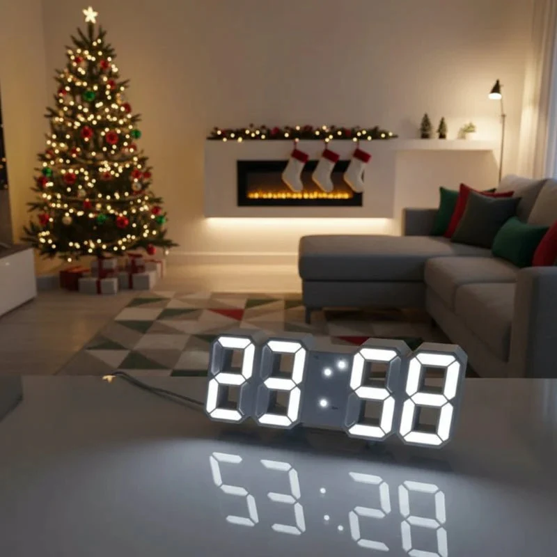 Horloge LED digitale 3D avec contrôle vocal - Image 9