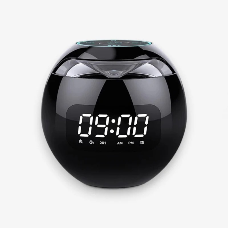 Réveil LED rond avec haut-parleur Bluetooth