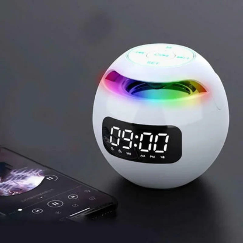Réveil LED rond avec haut-parleur Bluetooth - Image 4