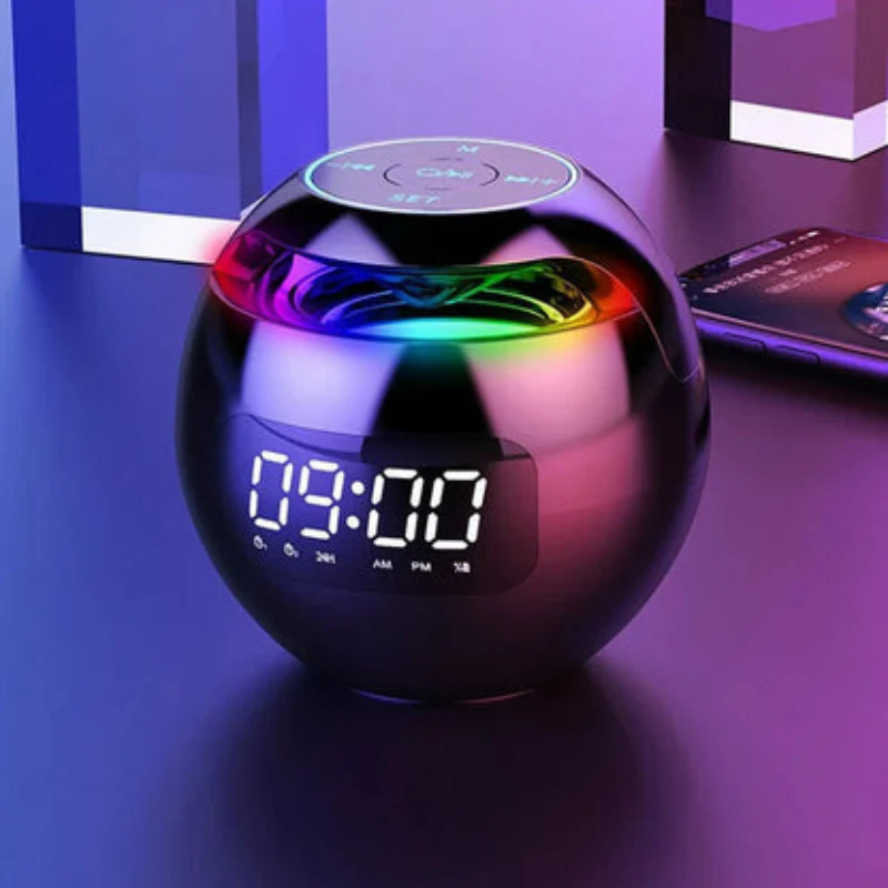 Réveil LED rond avec haut-parleur Bluetooth - Image 6