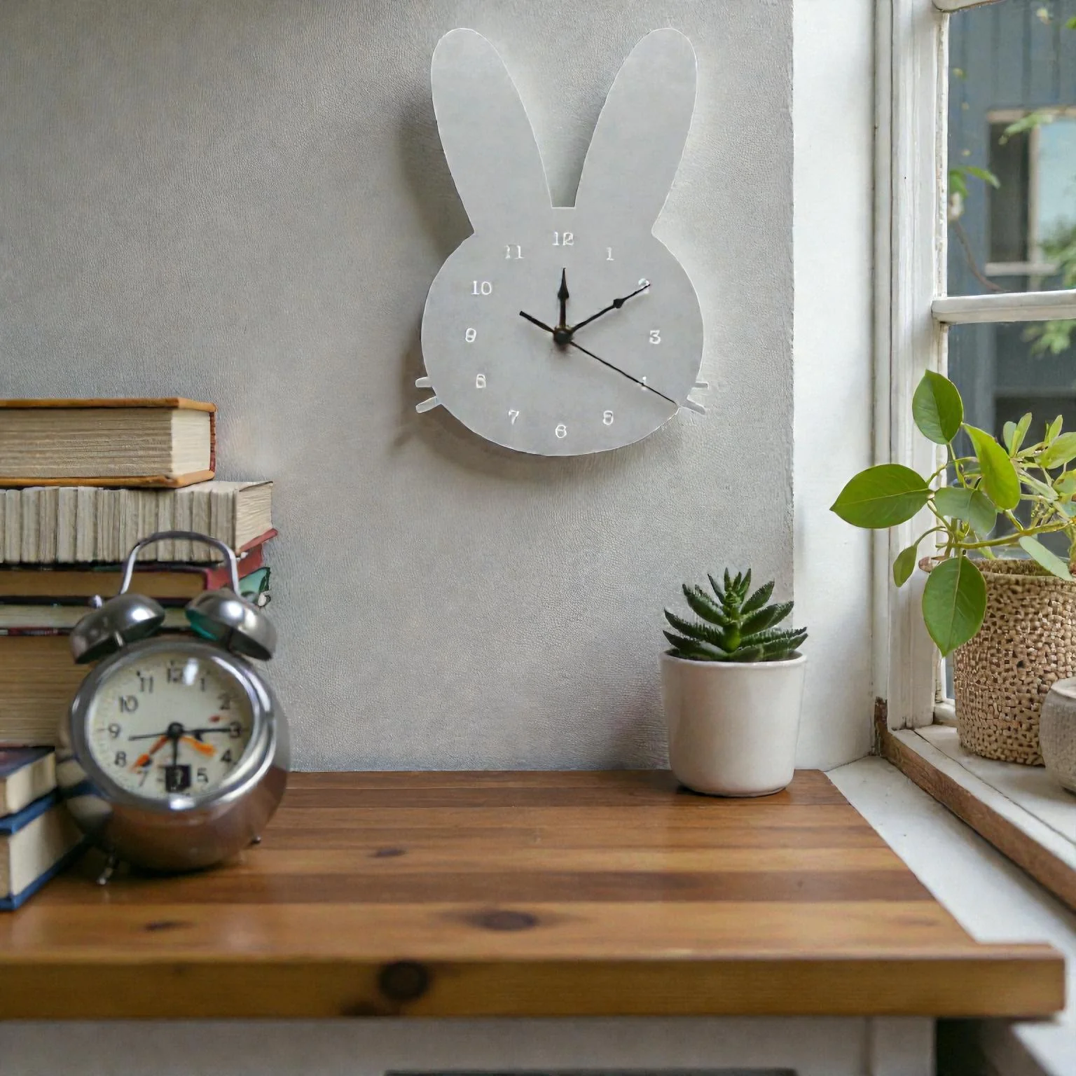 Horloge murale silencieuse lapin - Image 3