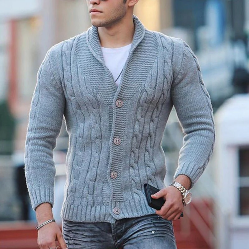 Gilet homme col V boutonné