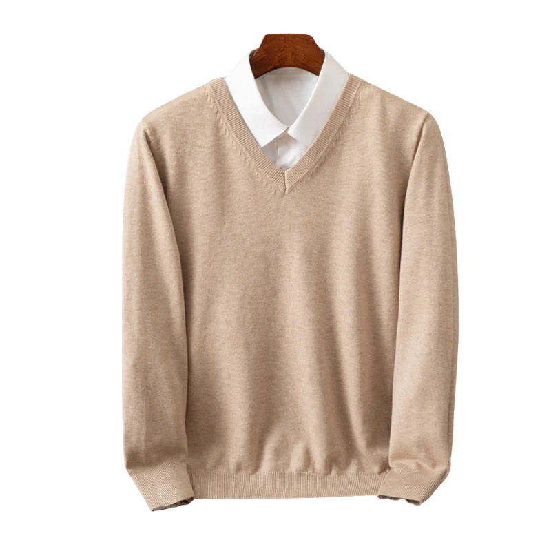 Pull Tobias col V coupe ample en cachemire - Image 3