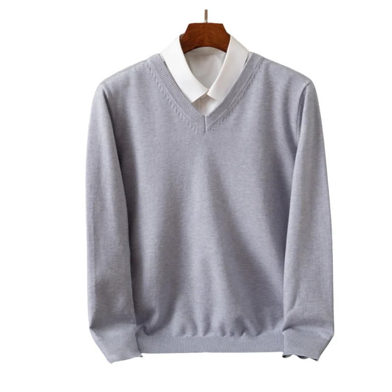 Pull Tobias col V coupe ample en cachemire - Image 7