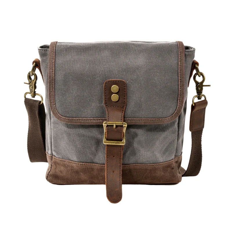 Sac bandoulière compact en cuir avec bandoulière ajustable - Image 2