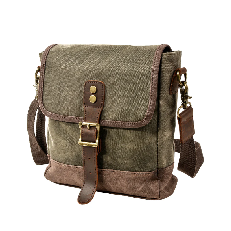 Sac bandoulière compact en cuir avec bandoulière ajustable - Image 3