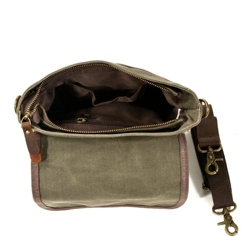 Sac bandoulière compact en cuir avec bandoulière ajustable - Image 8