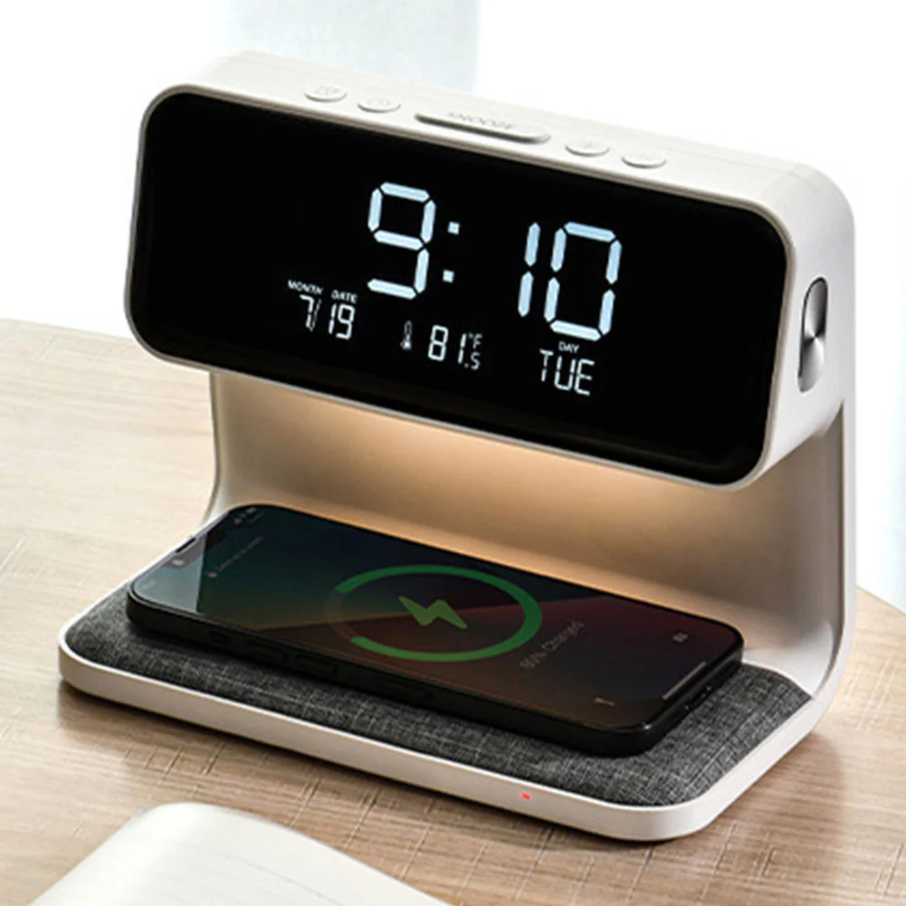 Lampe de table LED 3-en-1 tactile avec horloge - Image 3