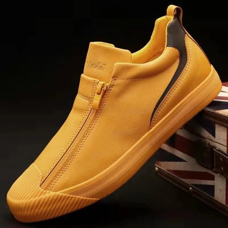 Chaussures bout rond semelle plate avec fermeture éclair latérale - Image 6