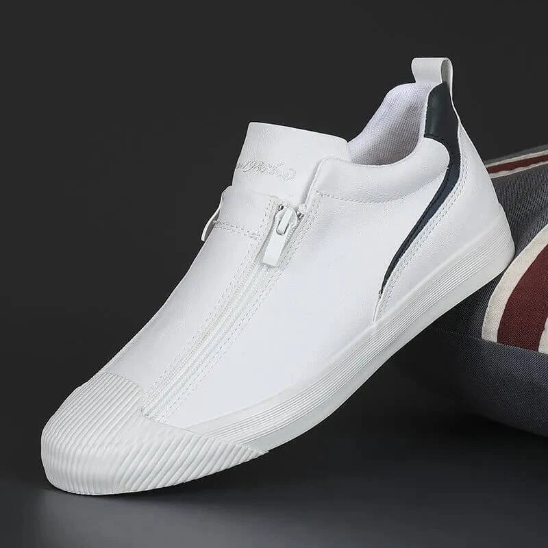 Chaussures bout rond semelle plate avec fermeture éclair latérale - Image 7