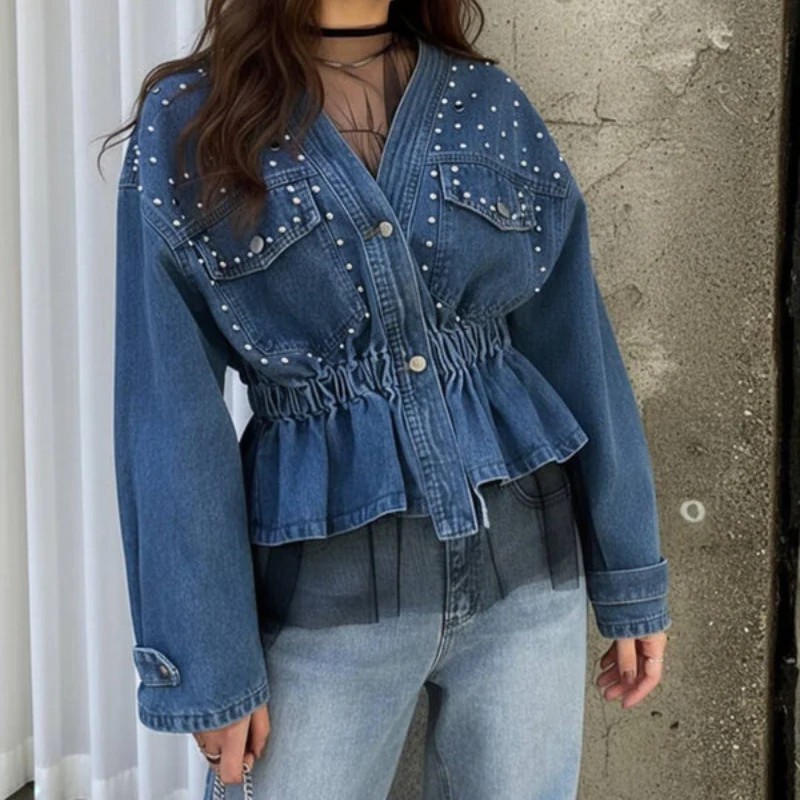 Veste courte femme col V boutonnée - Image 3