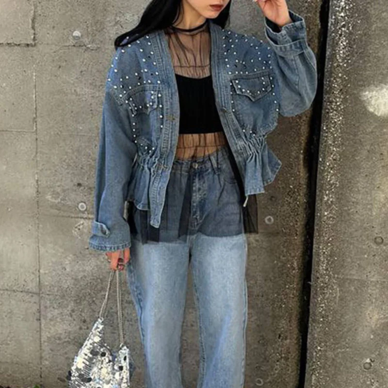 Veste courte femme col V boutonnée - Image 4