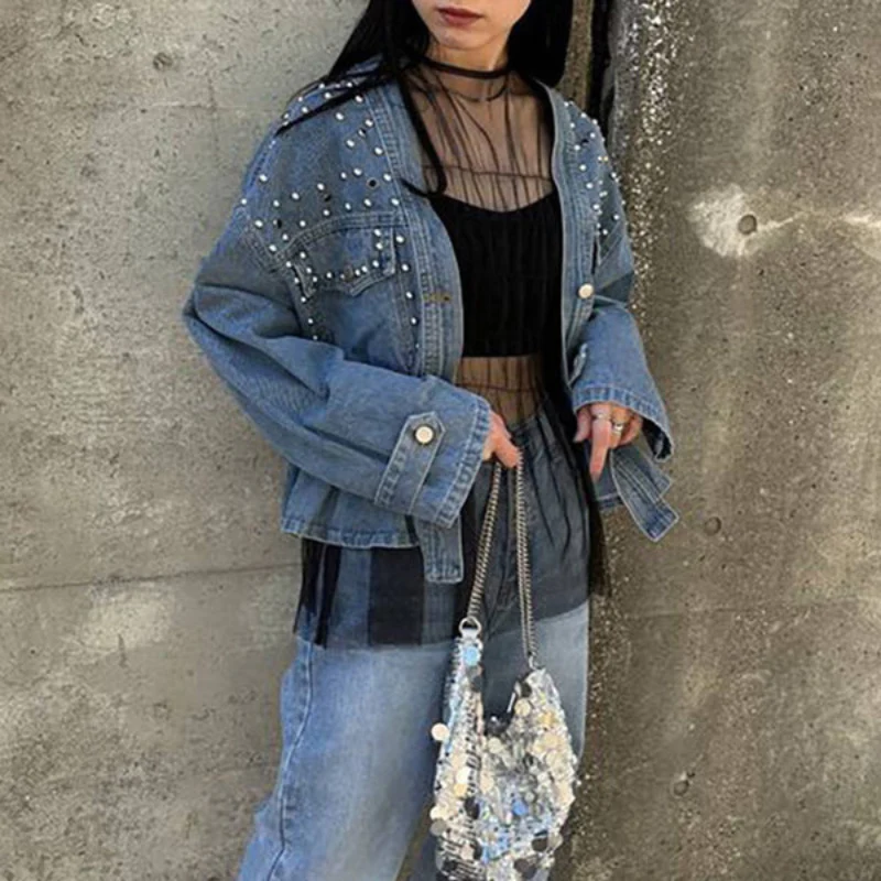 Veste courte femme col V boutonnée - Image 5