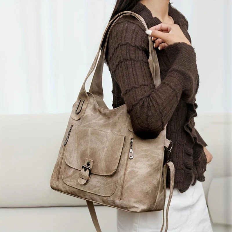 Sac bandoulière grande capacité avec bandoulière ajustable - Image 7