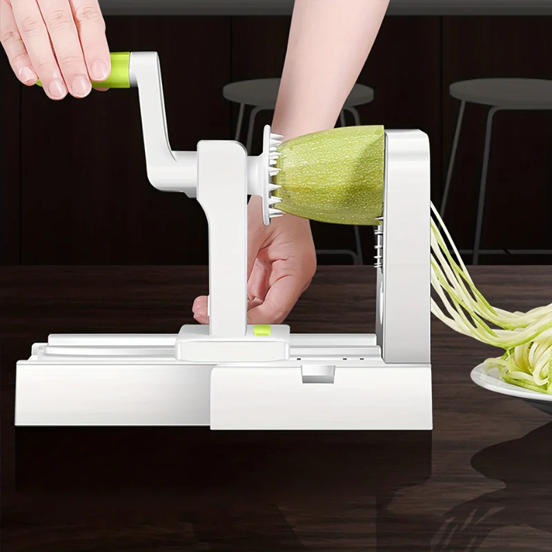 Spiraliseur de légumes avec trancheur et base ventouse - Image 3