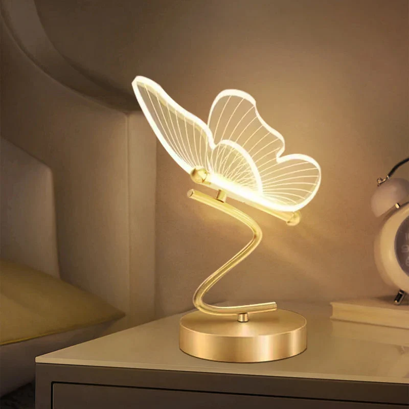 Lampe de Table avec Accent Papillon