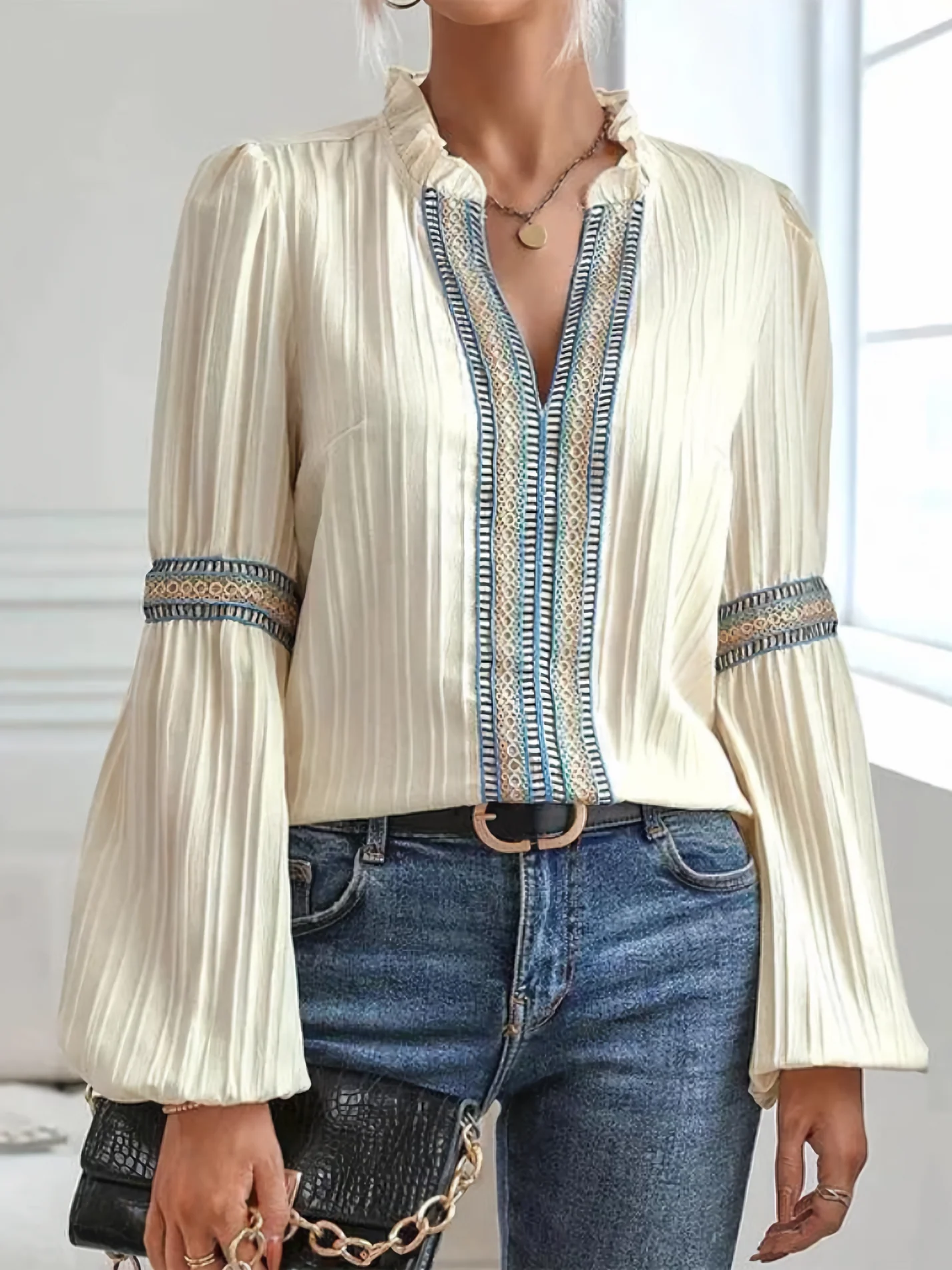 Vespera - Chemise plissée élégante - Image 4