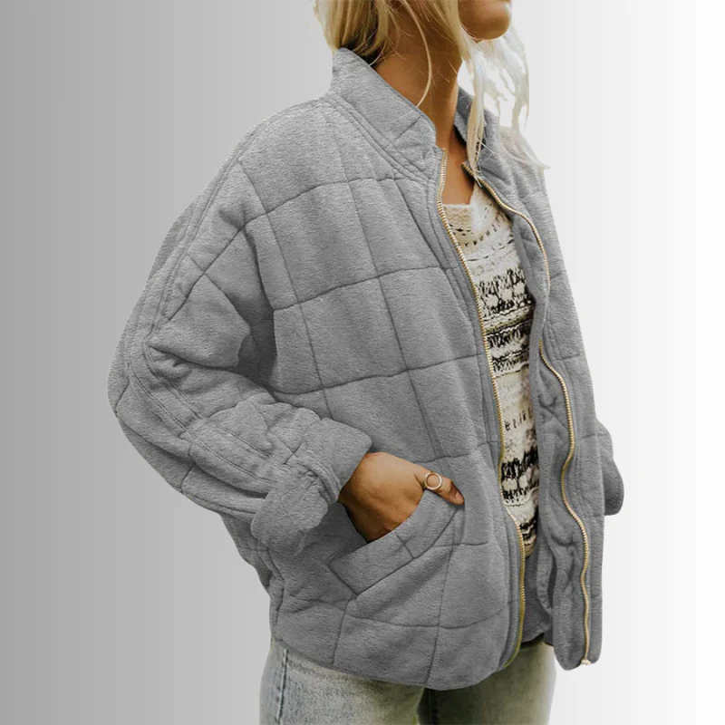 Veste femme manches longues zippée col montant - Image 6