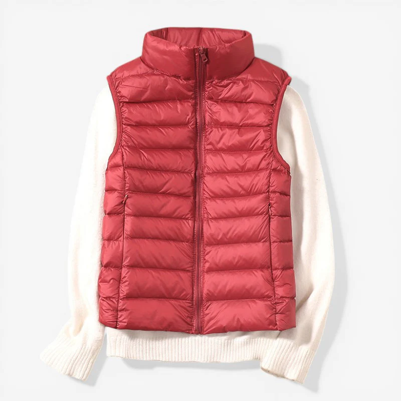 Veste sans manches femme zippée col montant - Image 2