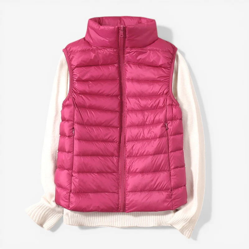 Veste sans manches femme zippée col montant - Image 9