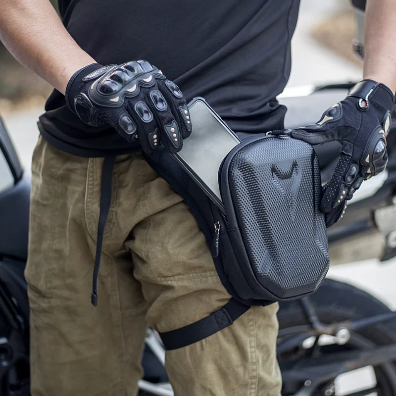 Homme Sac de jambe moto grande capacité - Image 4