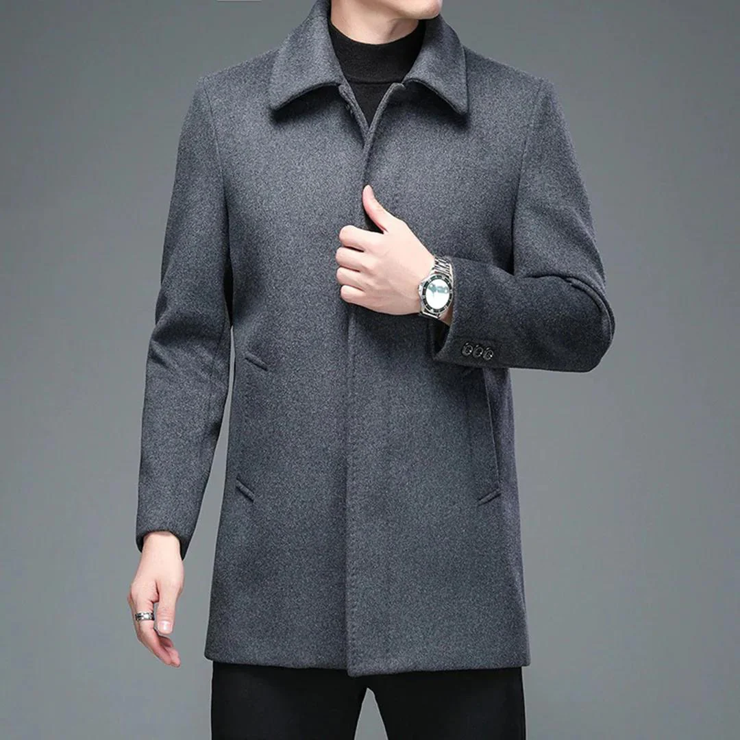 Manteau d'hiver avec fermeture à boutons et col montant - Image 3