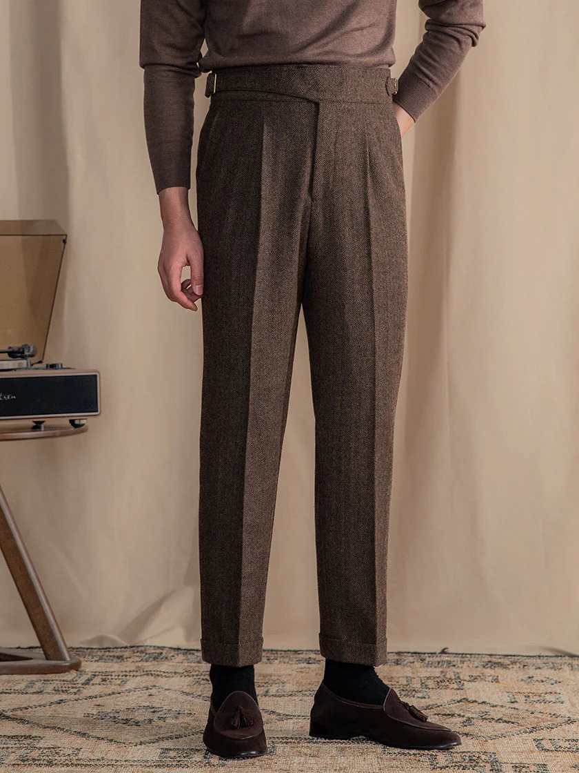 Pantalons plissés ajustés élégants pour un confort sophistiqué