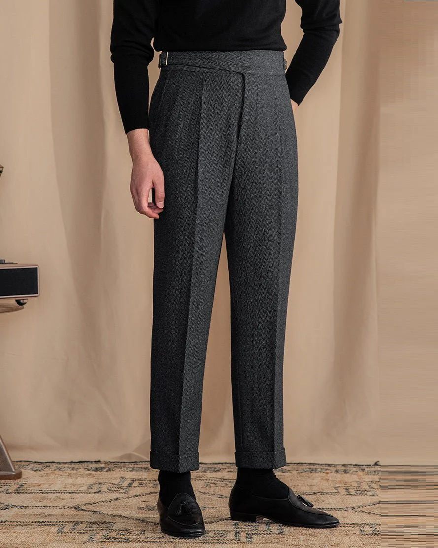 Pantalons plissés ajustés élégants pour un confort sophistiqué - Image 2