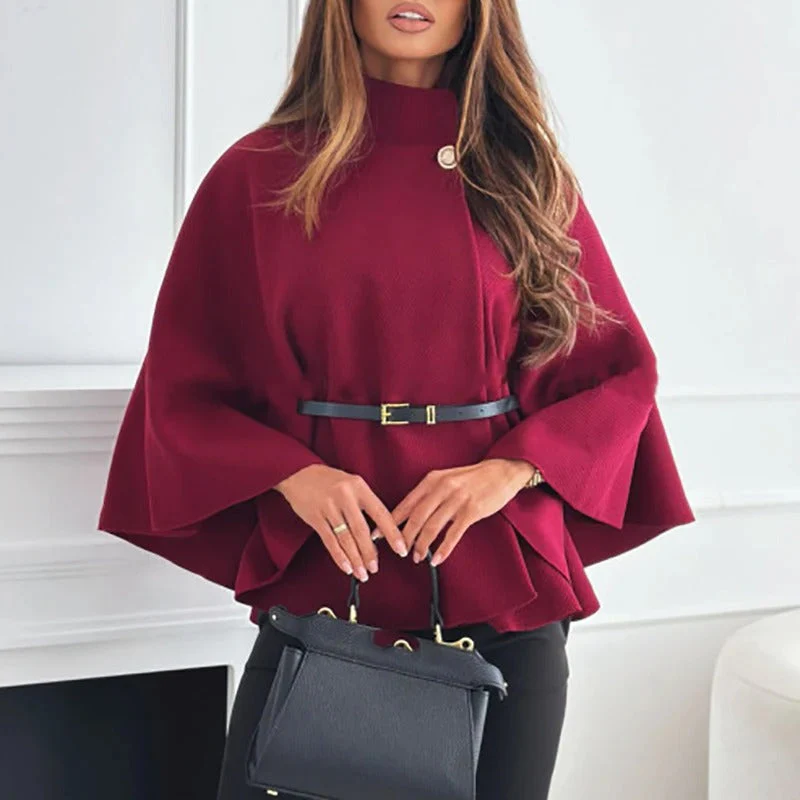 Vivienne – Cape femme drapée avec ceinture - Image 4
