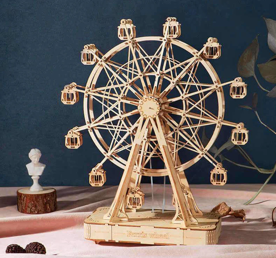 Boîte à Musique Mécanique en Forme de Grande Roue