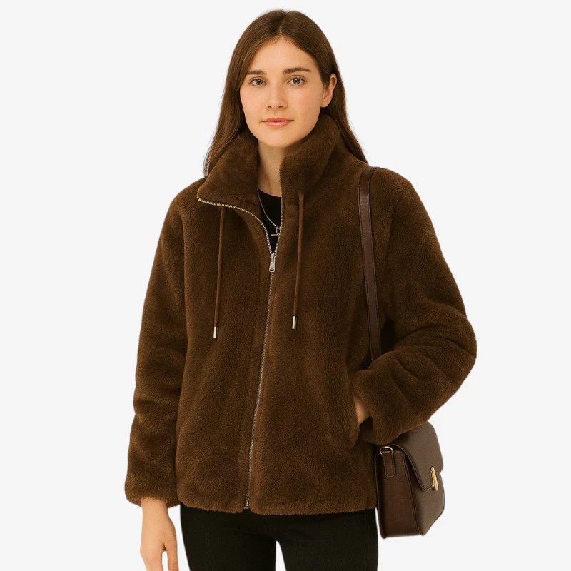 Manteau long zippé manches longues - Image 2