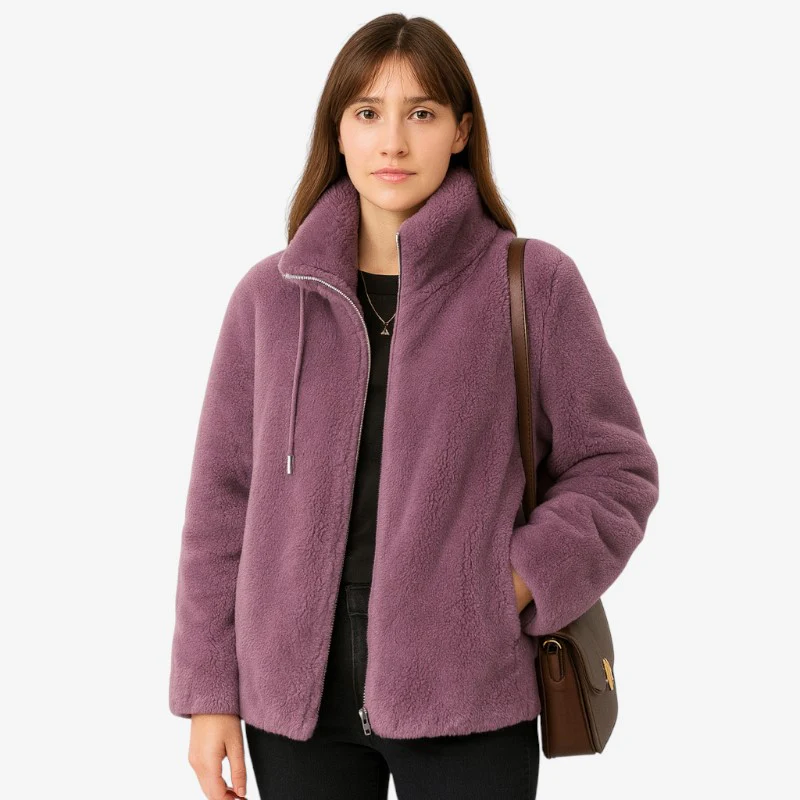 Manteau long zippé manches longues - Image 3