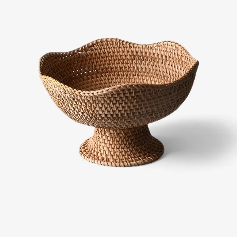 Rotan fruitmandje rond